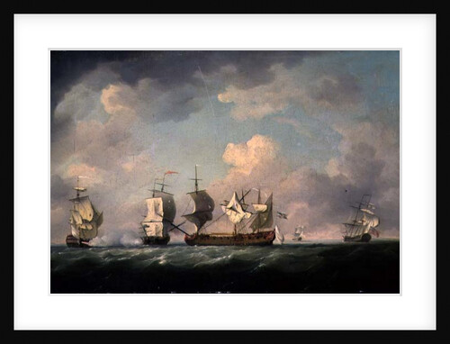 The Capture of the 'Marquis d'Antin' and the 'Louis Erasme', c.1745-55 by Charles Brooking