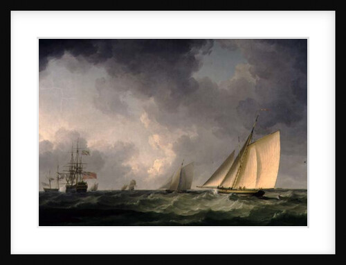Cutter Close Hauled in a Fresh Breeze, with Other Shipping, c.1750 by Charles Brooking
