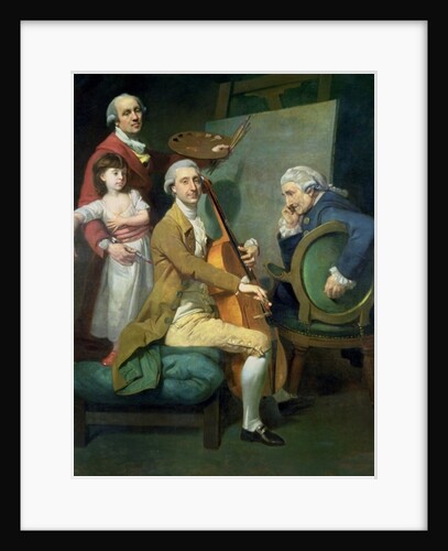 Self Portrait With his Daughter, Maria Theresa and Possibly Giacobbe and James Cervetto c.1779 by Johann Zoffany