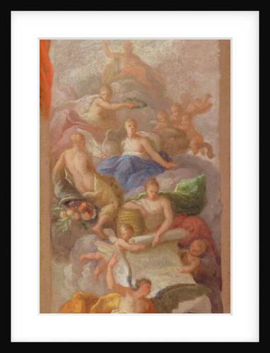 A Sketch of Gratitude Crowned by Peace, with Other Allegorical Figures of Industry, Fame and Plenty, c.1712-13 by James Thornhill