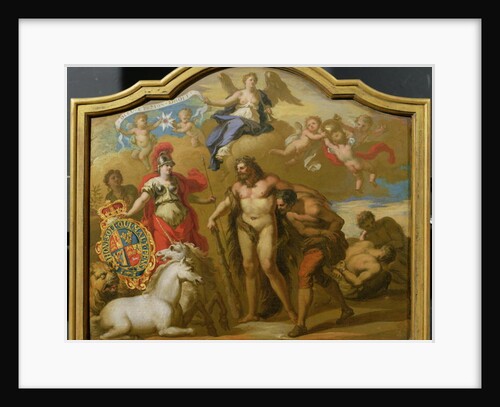 Allegory of the Power of Great Britain by Land, design for a decorative panel for George I's ceremonial coach, c.1718 by James (attr. to) Thornhill