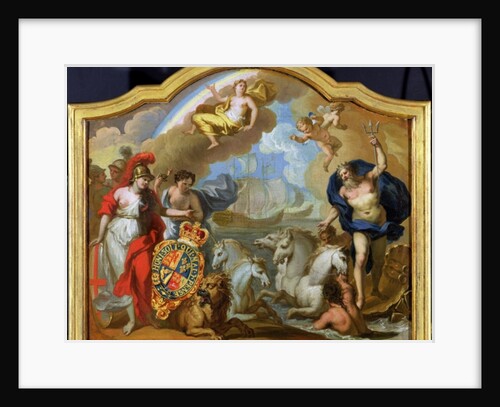 Allegory of the Power of Great Britain by Sea, design for a decorative panel for George I's ceremonial coach, c.1720 by James (attr. to) Thornhill