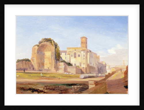 The Temple of Venus and Rome, Rome, 1840 by Edward Lear