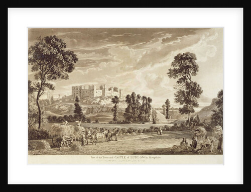 Part of the Town and Castle of Ludlow in Shropshire, engraved by the artist, published by P. Sandby, 1779 by Paul Sandby
