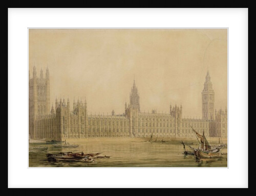 Perspective View of the new Houses of Parliament, c.1840s by Charles Barry