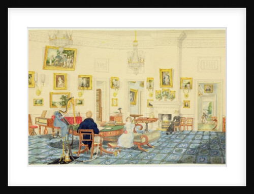 The Winter Room in the Artist's House at Patna, India, September 11, 1824 by Charles D'Oyly