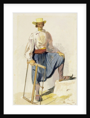 Greek Woodcutter, 13 June 1856 by Edward Lear