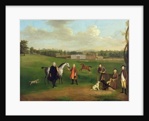 Leak Okeover, Rev. John Allen and Captain Chester at Okeover Hall, Staffordshire, c. 1785 by Arthur Devis