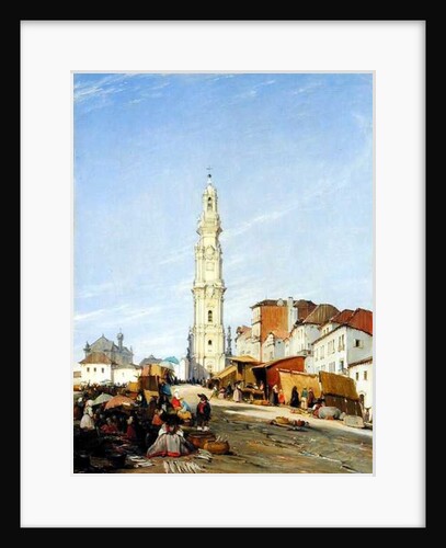Torre dos Clerigos, Oporto, Portugal, 1837 by James Holland