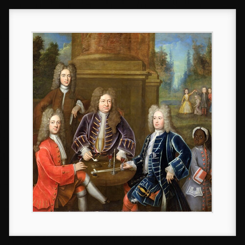 Elihu Yale the second Duke of Devonshire, Lord James Cavendish, Mr Tunstal and a Page, c.1708 by English School