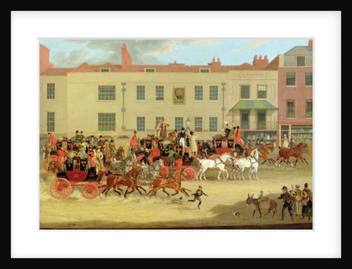 The North Country Mails at the Peacock, Islington, 1821 by James Pollard