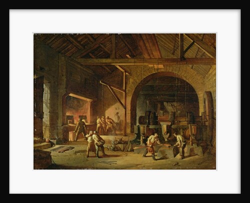 Interior of an Ironworks, 1850 by Godfrey Sykes