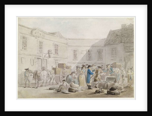 The Customs House at Boulogne by Thomas Rowlandson