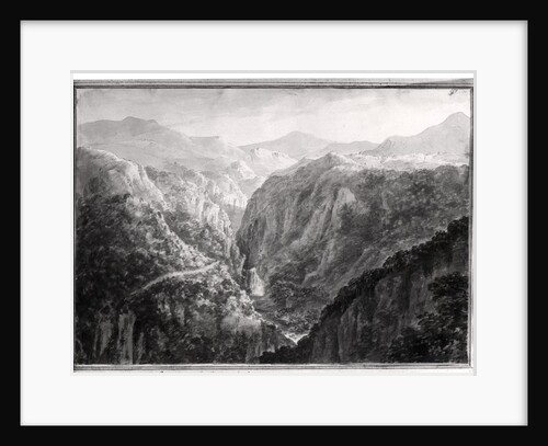 Scene from the Inn at Devil's Bridge with the Fall of the Rhydal by Amos and Green Harriet Green