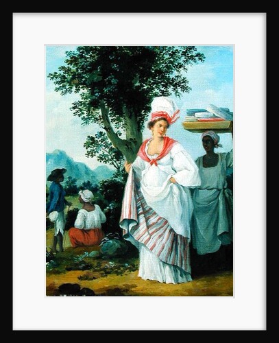 West Indian Creole Woman with her Black Servant, c.1780 by Agostino Brunias