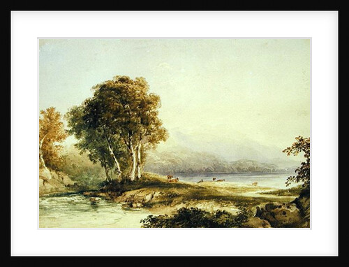 Mountainous Landscape with Lake and Stream by Anthony Vandyke Copley Fielding