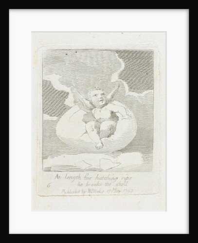 At Length for Hatching Ripe He Breaks the Shell, plate 8 from 'For Children. The Gates of Paradise', 1793 by William Blake
