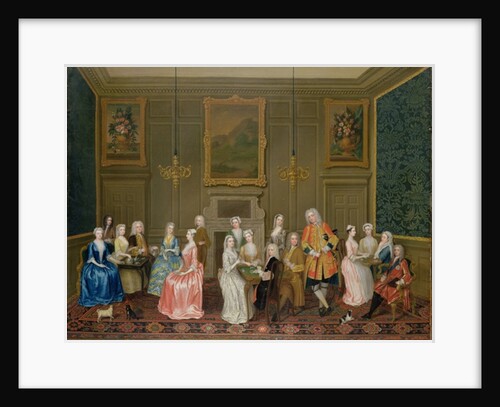 Tea Party at Lord Harrington's House, St. James's by Charles Phillips