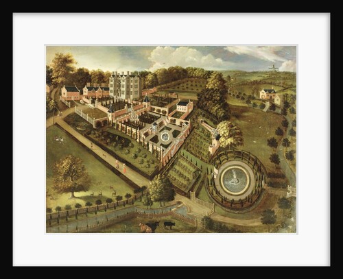 The House and Garden of Llanerch Hall, Denbighshire, c.1662-72 by English School