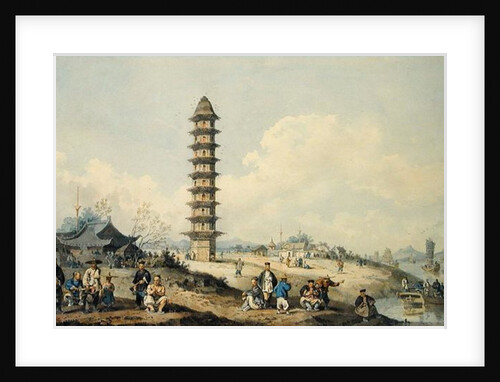 City of Lin Tsin, Shantung, with a view of the grand canal by William Alexander