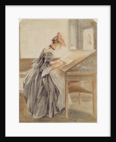 A Lady Copying at a Drawing Table, c.1760-70 by Paul Sandby