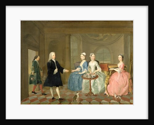 A Family Being Served with Tea, c.1740-45 by English School