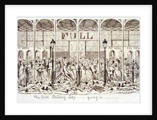 Mayhew's Great Exhibition of 1851: The First Shilling Day - Going In, 1851 by George Cruikshank