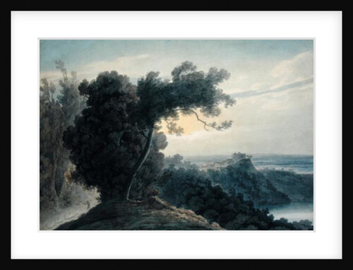 The Lake of Albano and Castle Gandolfo, c.1783-85 by John Robert Cozens