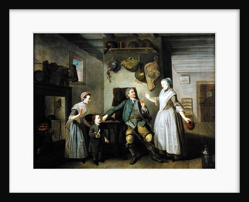 David Garrick and Mary Bradshaw in 'The Farmer's Return' by David Garrick, c.1762 by Johann Zoffany