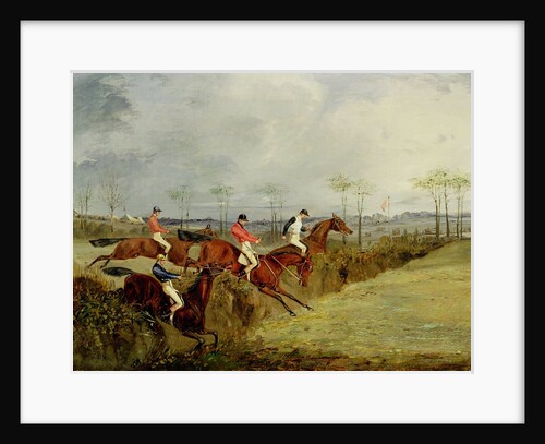 A Steeplechase, Taking a Hedge and Ditch by Henry Thomas Alken