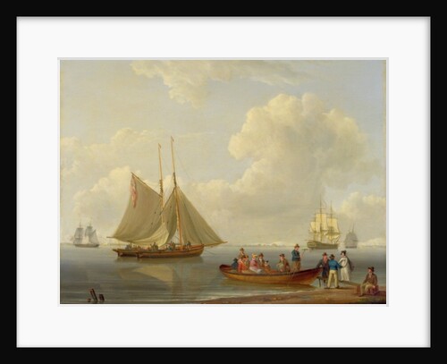 A Wherry Taking Passengers out to Two Anchored Packets, 1825 by William Anderson