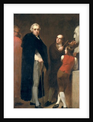 John Flaxman modelling his bust of William Hayley, c.1791-92 by George Romney