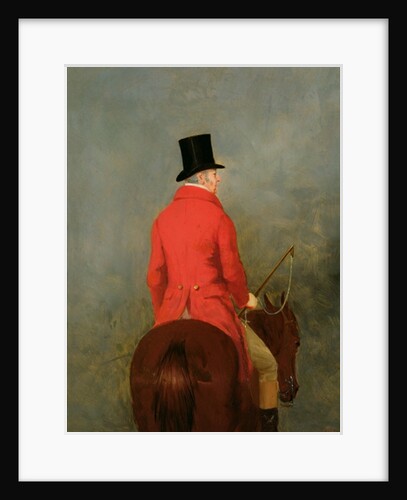 Portrait of Thomas Cholmondeley, first Lord Delamere, on his Hunter: A study for 'The Cheshire Hunt at Tatton Park' by Henry Calvert
