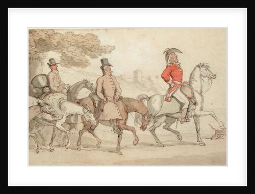 Illustrations for 'The Military Adventures of Johnny Newcome: 'Dashed with his suite for Santarem that night' by John Mitford by Thomas Rowlandson