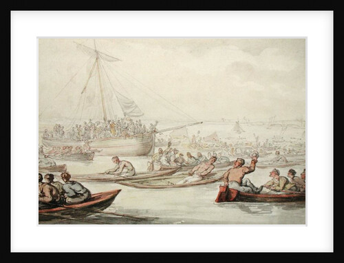The Annual Sculling Race for Doggett's Coat and Badge, c.1805-10 by Thomas Rowlandson