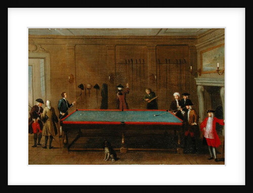 The Billiard Room ca 1725 by School English