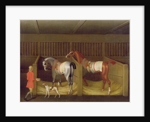 The Stables and Two Famous Running Horses belonging to His Grace, the Duke of Bolton, 1747 by James Seymour