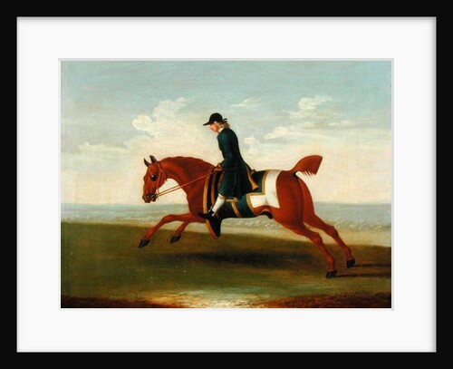 Chestnut Racehorse Exercised by a Trainer in a Blue Coat by James Seymour