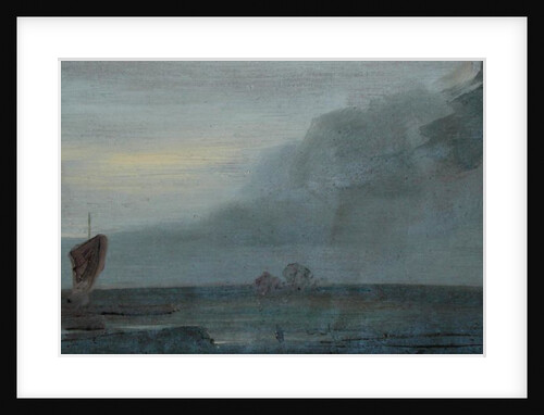 Seapiece with Boats: Evening, previously attributed to J.M.W. Turner and also attributed to Peter de Wint, 1810-20 by English School