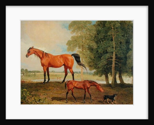 Broodmare with Foal and Terrier by Benjamin Marshall