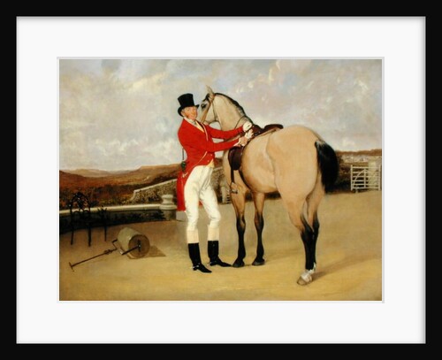 James Taylor Wray of the Bedale Hunt with his Dun Hunter by Anson A. Martin