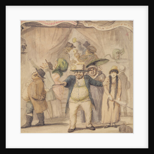 Entrance to Pidcock's Exhibition Tent at a Fair by Henry William Bunbury