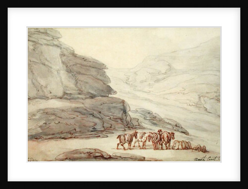 Rocky scene on the North Coast, Cornwall by Thomas Rowlandson
