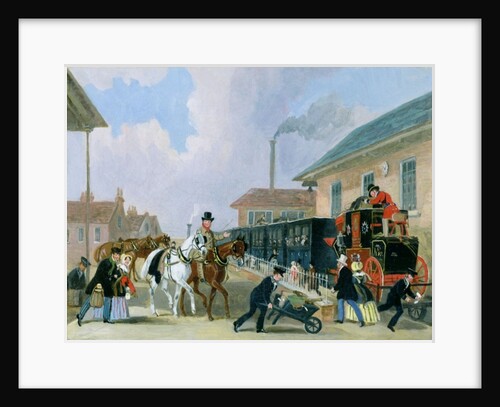 The Louth-London Royal Mail Travelling by Train from Peterborough East in December 1845 by James Pollard