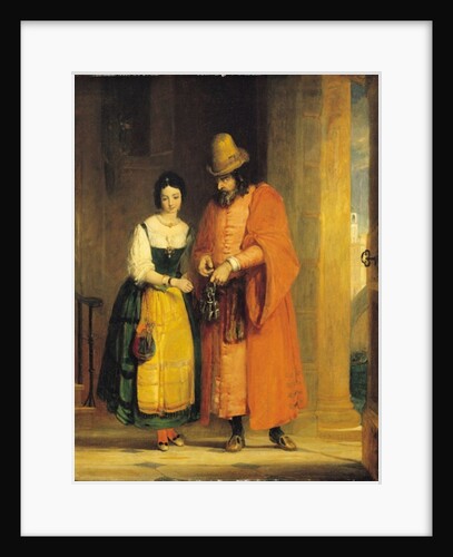 Shylock and Jessica from 'The Merchant of Venice', Act II, Scene ii, 1830 by Gilbert Stuart Newton