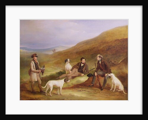Edward Horner Reynard and his Brother, George, Grouse Shooting with the Keeper, Tully Lamb, at Middlesmoor, Yorkshire, 1836 by John E. Ferneley