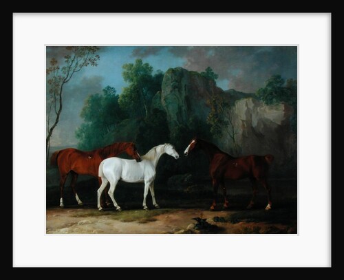 Three Hunters in a Rocky Landscape, 1775 by Sawrey Gilpin