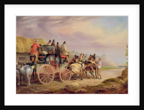 Mail Coaches on the Road: The 'Quicksilver' Devonport-London Royal Mail about to Start with a New Team by Charles Cooper Henderson