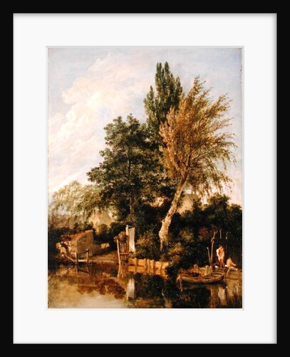 A River Scene with Boys Bathing, c.1817 by John Crome