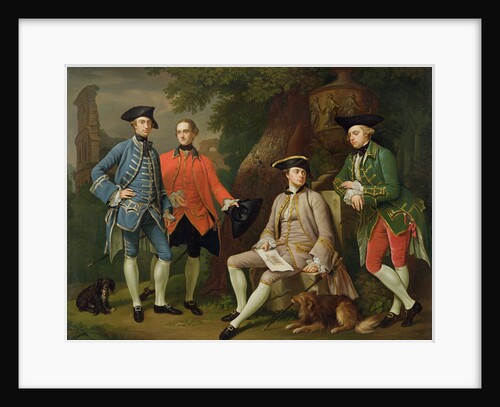 James Grant of Grant, John Mytton, the Honorable Thomas Robinson and Thomas Wynne, c.1760 by Nathaniel Dance